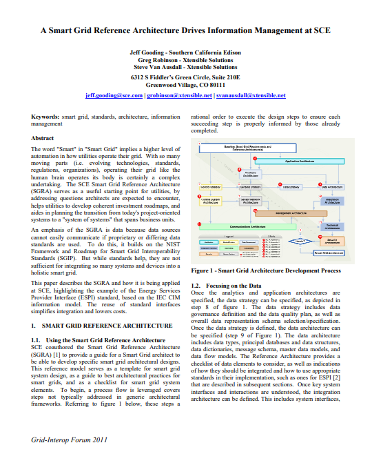 A Smart Grid Reference Architecture Drives EIM