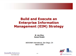 Build and Execute EIM Strategy
